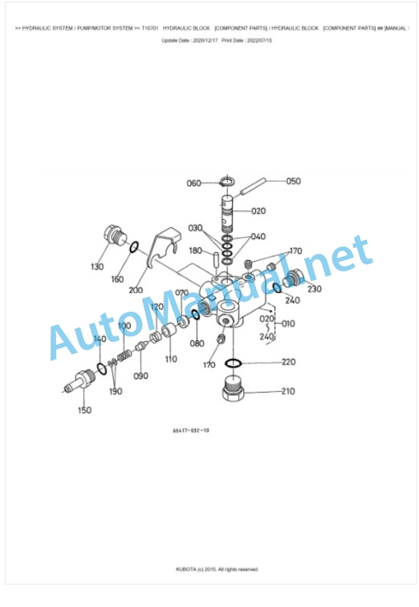 Kubota B1750D Parts Manual PDF BKIDA0053-5