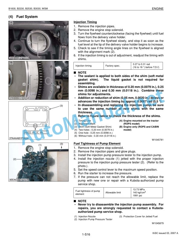 Kubota B1820, B2230, B2530, B3030 Tractor Workshop Manual PDF 2 Kubota B1820, B2230, B2530, B3030 Tractor Workshop Manual PDF-2