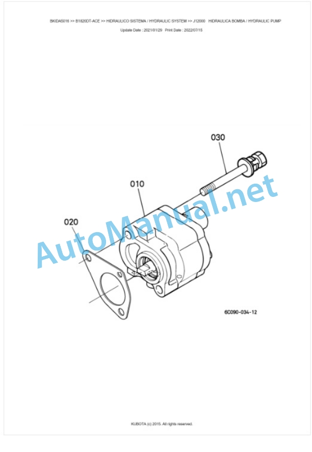 Kubota B1820DT-ACE Tractor Parts Manual PDF BKIDA5016 5 Kubota B1820DT-ACE Tractor Parts Manual PDF BKIDA5016-5