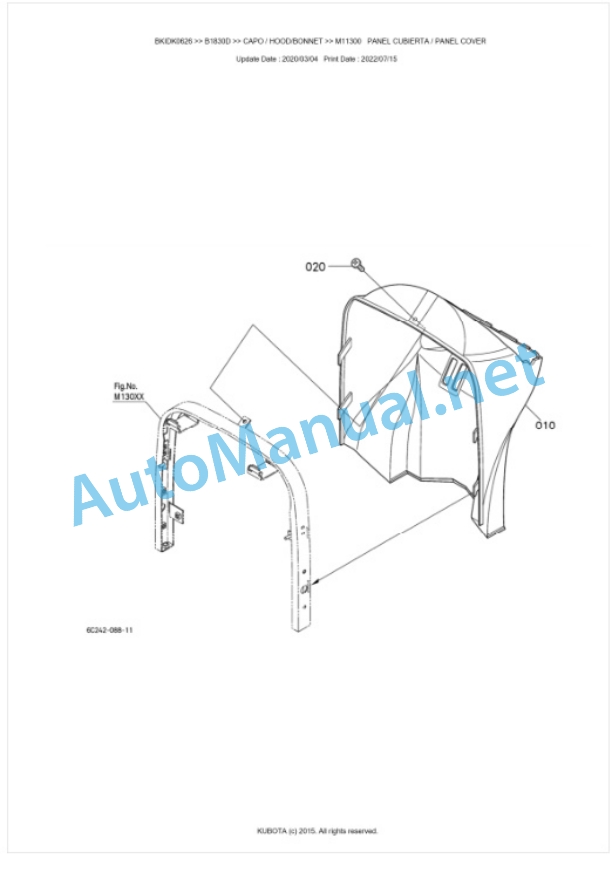 Kubota B1830D, B2320D, B2530D Tractor Parts Manual PDF BKIDK0626 5 Kubota B1830D, B2320D, B2530D Tractor Parts Manual PDF BKIDK0626-5