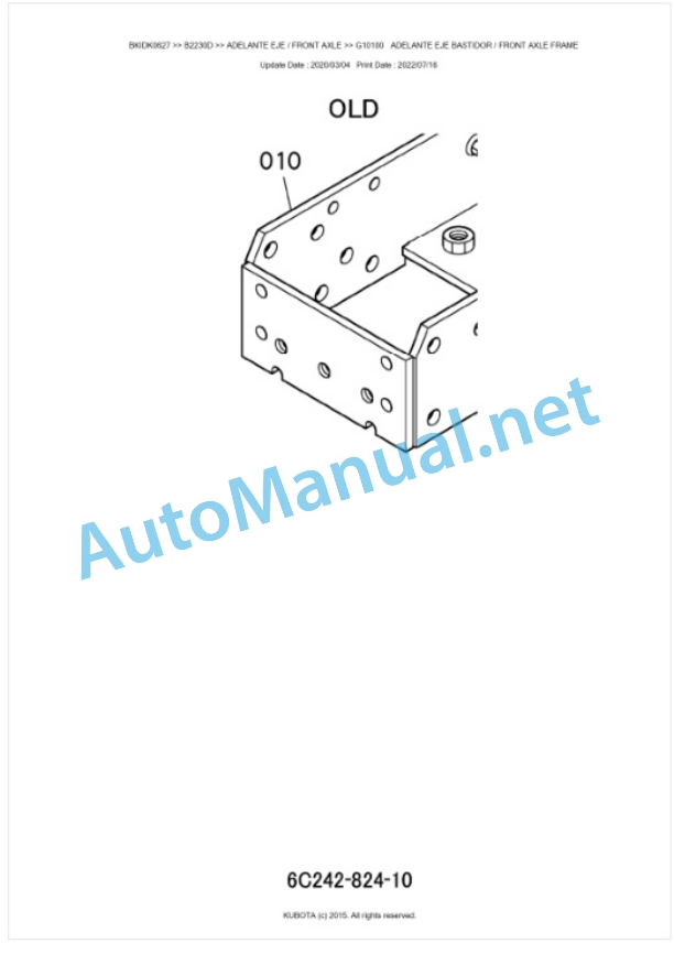 Kubota B1830D, B2320D, B2530D Tractor Parts Manual PDF BKIDK0627 3 Kubota B1830D, B2320D, B2530D Tractor Parts Manual PDF BKIDK0627-3