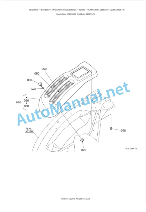 Kubota B1830DB, B2530DB Tractor Parts Manual PDF BKIDK0635 5 Kubota B1830DB, B2530DB Tractor Parts Manual PDF BKIDK0635-5