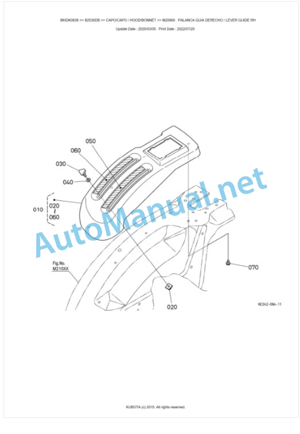 Kubota B1830DB, B2530DB Tractor Parts Manual PDF BKIDK0636 5 Kubota B1830DB, B2530DB Tractor Parts Manual PDF BKIDK0636-5