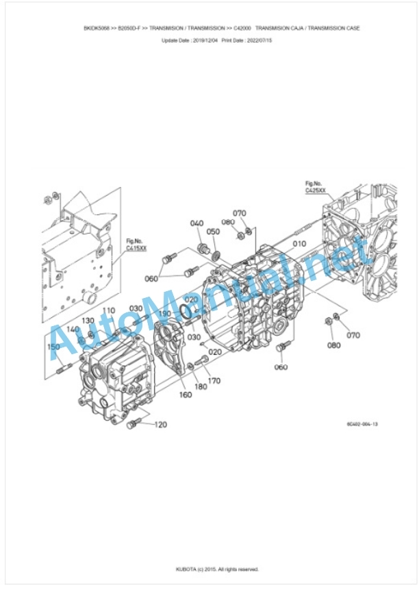 Kubota B2050D-F Parts Manual PDF BKIDK5068 3 Kubota B2050D-F Parts Manual PDF BKIDK5068-3