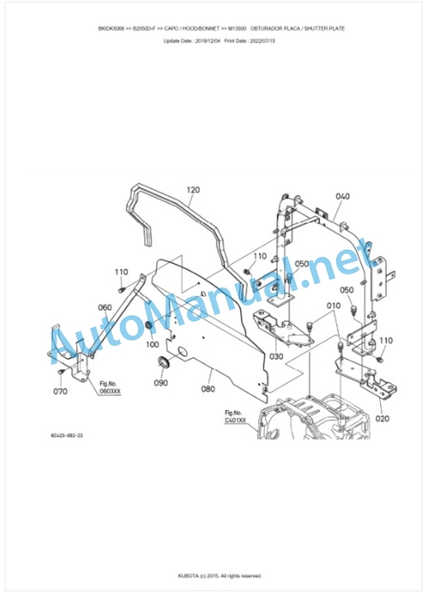 Kubota B2050D-F Parts Manual PDF BKIDK5068 5 Kubota B2050D-F Parts Manual PDF BKIDK5068-5