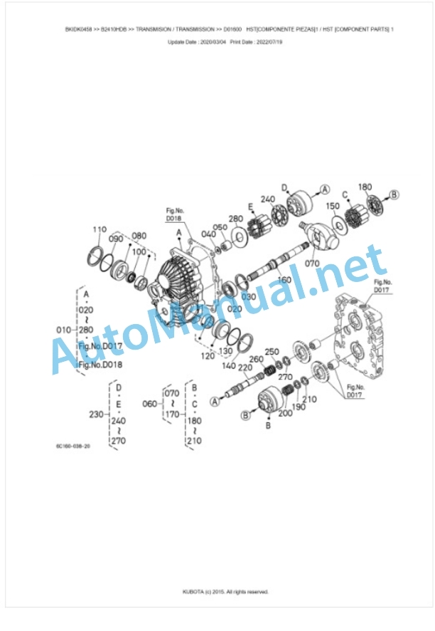 Kubota B2110HDB, B2410HDB Tractor Parts Manual PDF BKIDK0458 3 Kubota B2110HDB, B2410HDB Tractor Parts Manual PDF BKIDK0458-3