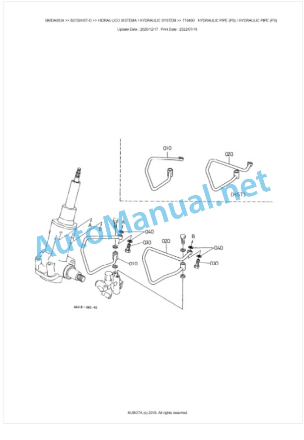 Kubota B2150HST-D Parts Manual PDF BIKDA0034-5