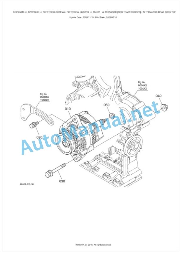 Kubota B2201D-S5 Tractor Parts Manual PDF BKIDK5318 2 Kubota B2201D-S5 Tractor Parts Manual PDF BKIDK5318-2