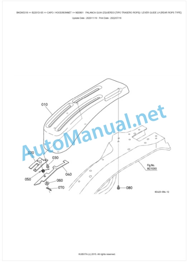 Kubota B2201D-S5 Tractor Parts Manual PDF BKIDK5318 5 Kubota B2201D-S5 Tractor Parts Manual PDF BKIDK5318-5