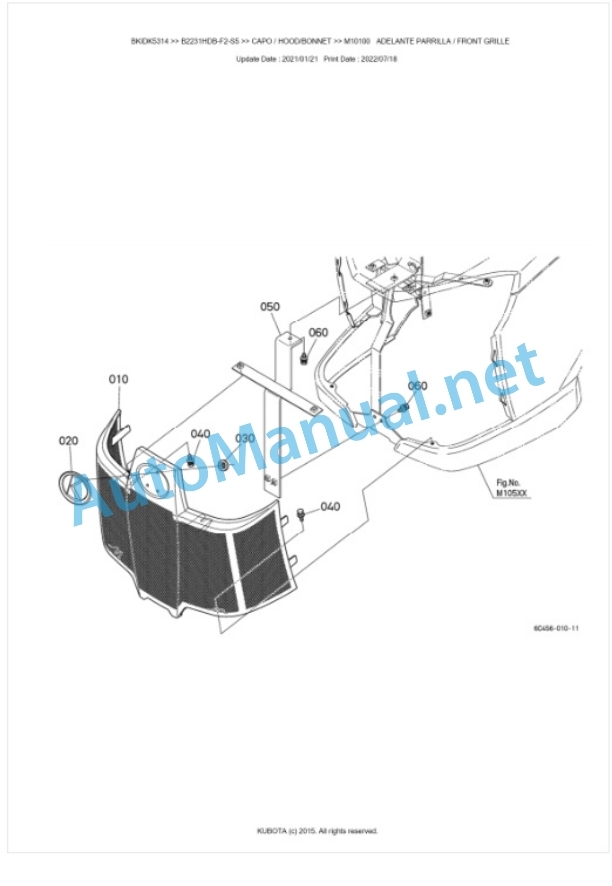 Kubota B2231HDB-F2-S5 Tractor Parts Manual PDF BKIDK5314 5 Kubota B2231HDB-F2-S5 Tractor Parts Manual PDF BKIDK5314-5