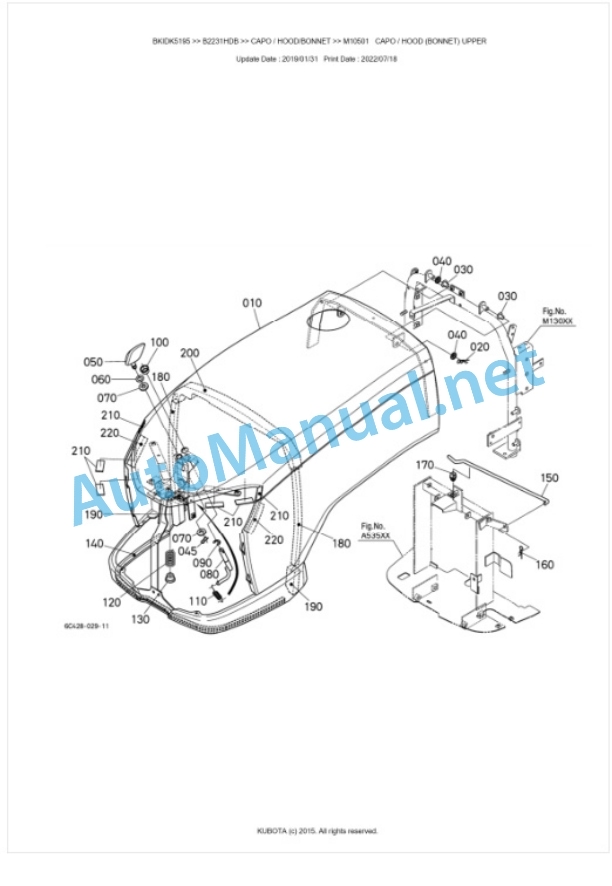 Kubota B2231HDB Tractor Parts Manual PDF BKIDK5195 5 Kubota B2231HDB Tractor Parts Manual PDF BKIDK5195-5