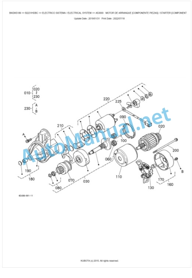 Kubota B2231HDBC Tractor Parts Manual PDF BKIDK5189 2 Kubota B2231HDBC Tractor Parts Manual PDF BKIDK5189-2