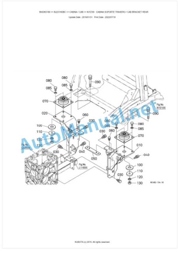 Kubota B2231HDBC Tractor Parts Manual PDF BKIDK5189 5 Kubota B2231HDBC Tractor Parts Manual PDF BKIDK5189-5