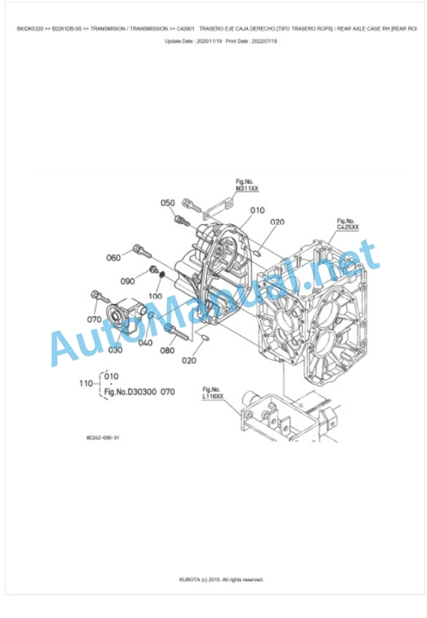 Kubota B2261DB-S5 Tractor Parts Manual PDF BKIDK5320 3 Kubota B2261DB-S5 Tractor Parts Manual PDF BKIDK5320-3