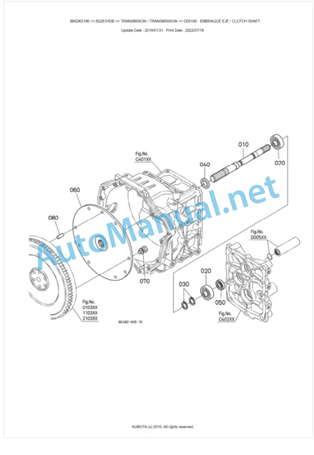 Kubota B2261HDB Tractor Parts Manual PDF BKIDK5196 3 Kubota B2261HDB Tractor Parts Manual PDF BKIDK5196-3