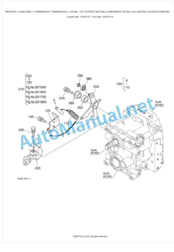Kubota B2261HDBC Tractor Parts Manual PDF BKIDK5190 3 Kubota B2261HDBC Tractor Parts Manual PDF BKIDK5190-3