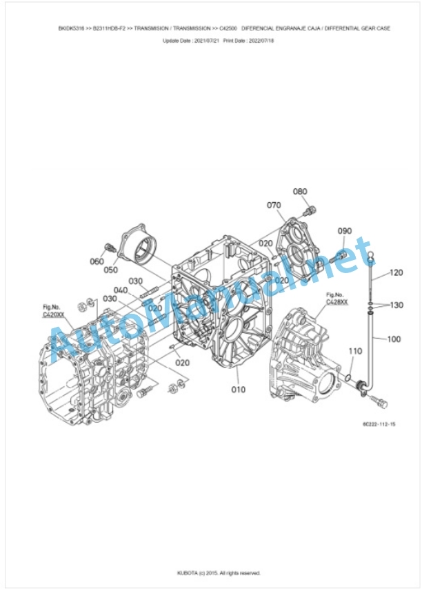 Kubota B2311HDB-F2 Tractor Parts Manual PDF BKIDK5316 3 Kubota B2311HDB-F2 Tractor Parts Manual PDF BKIDK5316-3