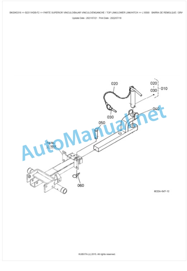 Kubota B2311HDB-F2 Tractor Parts Manual PDF BKIDK5316 5 Kubota B2311HDB-F2 Tractor Parts Manual PDF BKIDK5316-5