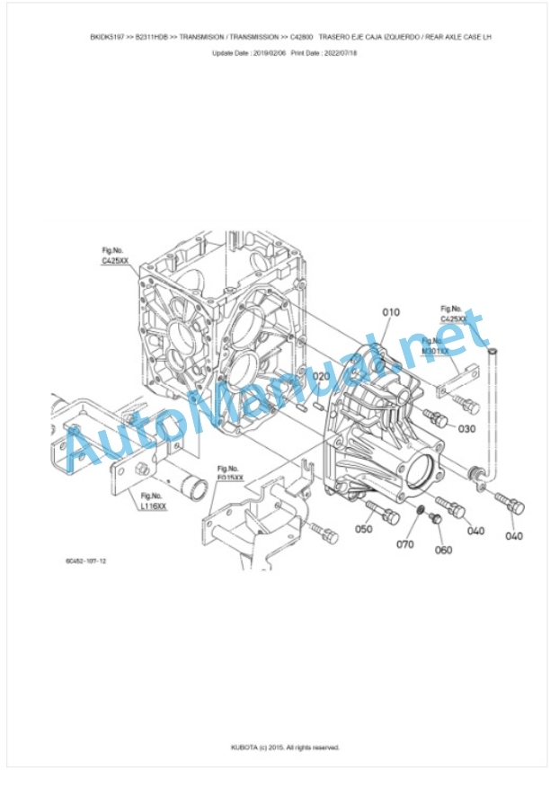 Kubota B2311HDB Tractor Parts Manual PDF BKIDK5197 3 Kubota B2311HDB Tractor Parts Manual PDF BKIDK5197-3