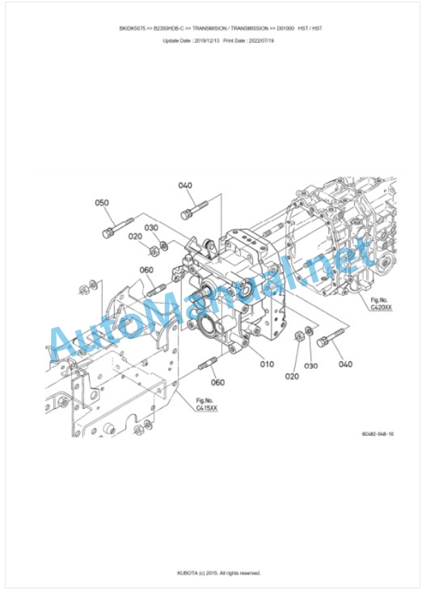 Kubota B2350HDB-C Tractor Parts Manual PDF BKIDK5075 3 Kubota B2350HDB-C Tractor Parts Manual PDF BKIDK5075-3