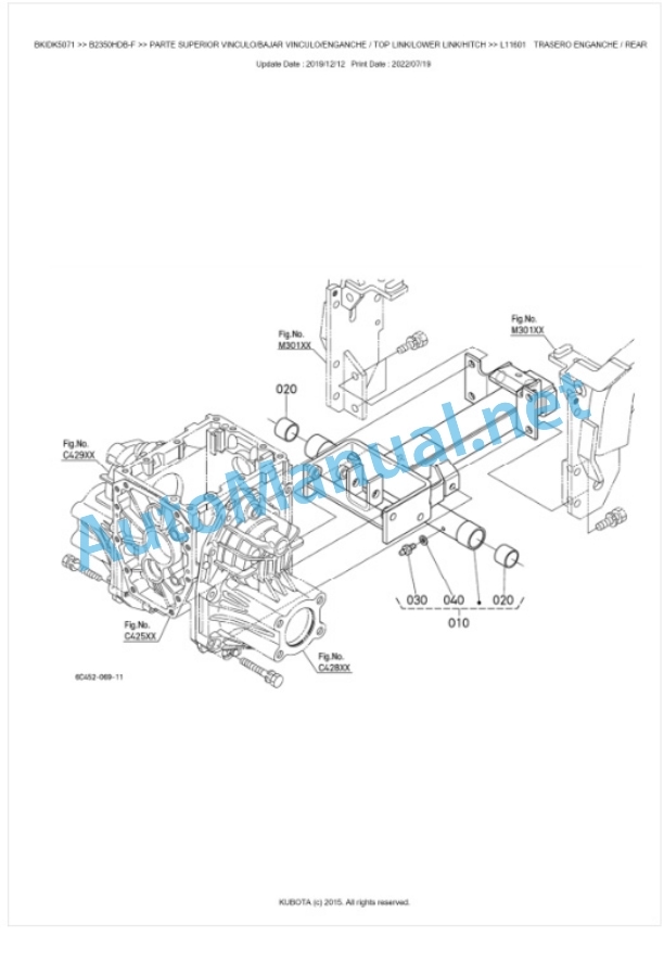 Kubota B2350HDB-F Tractor Parts Manual PDF BKIDK5071 5 Kubota B2350HDB-F Tractor Parts Manual PDF BKIDK5071-5