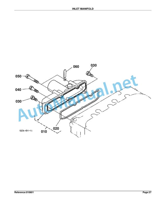 Alternative view of Kubota B2410HSE Tractor Parts Manual PDF