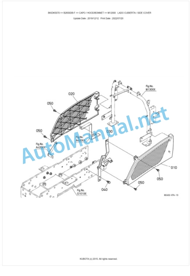 Kubota B2650DB-F Tractor Parts Manual PDF BKIDK5070 5 Kubota B2650DB-F Tractor Parts Manual PDF BKIDK5070-5