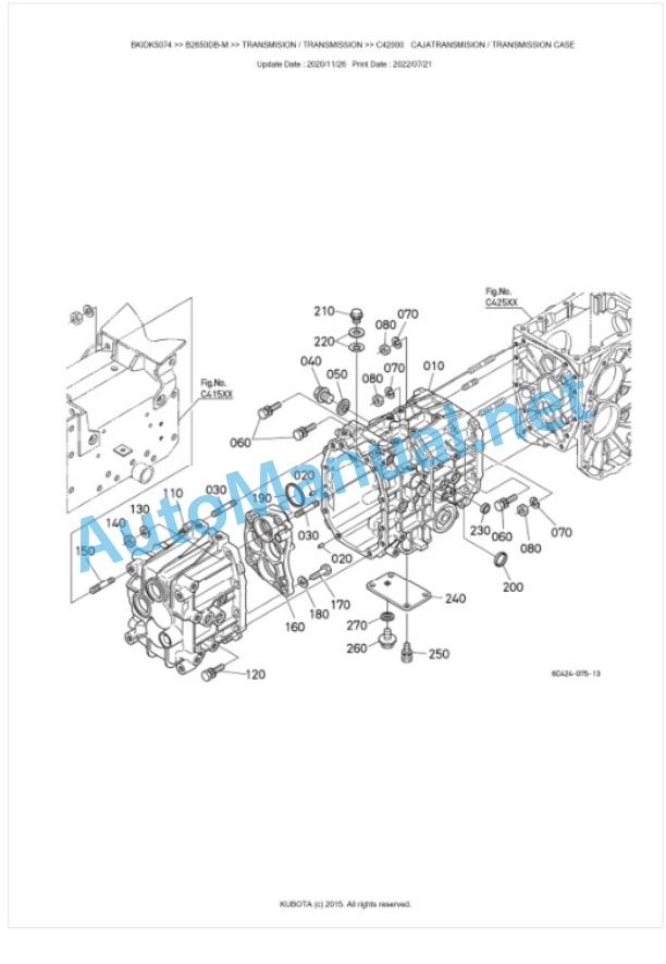 Kubota B2650DB-M Tractor Parts Manual PDF BKIDK5074 3 Kubota B2650DB-M Tractor Parts Manual PDF BKIDK5074-3
