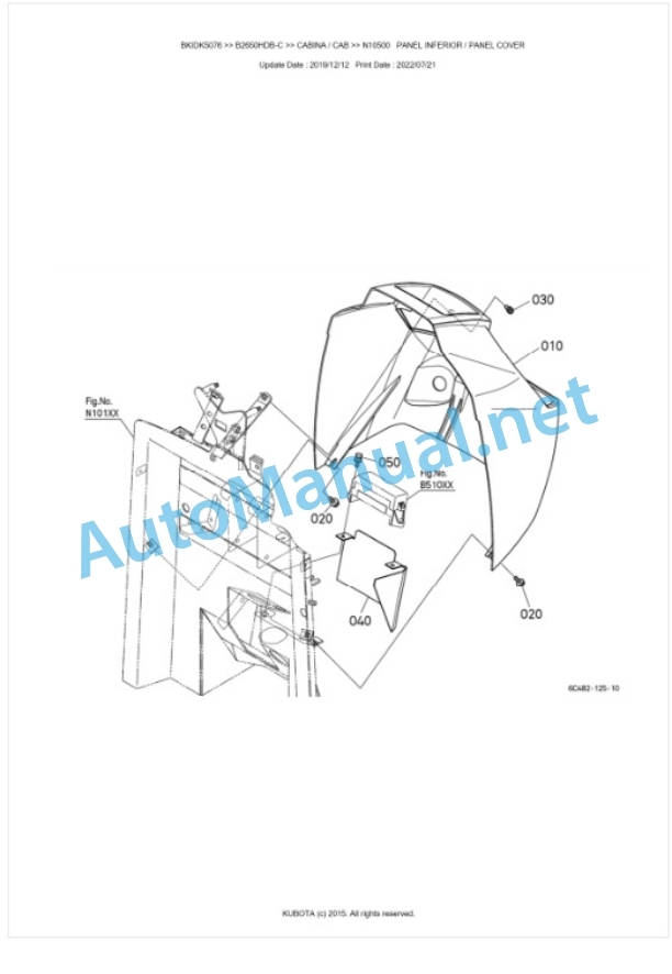 Kubota B2650HDB-C Tractor Parts Manual PDF BKIDK5076 5 Kubota B2650HDB-C Tractor Parts Manual PDF BKIDK5076-5