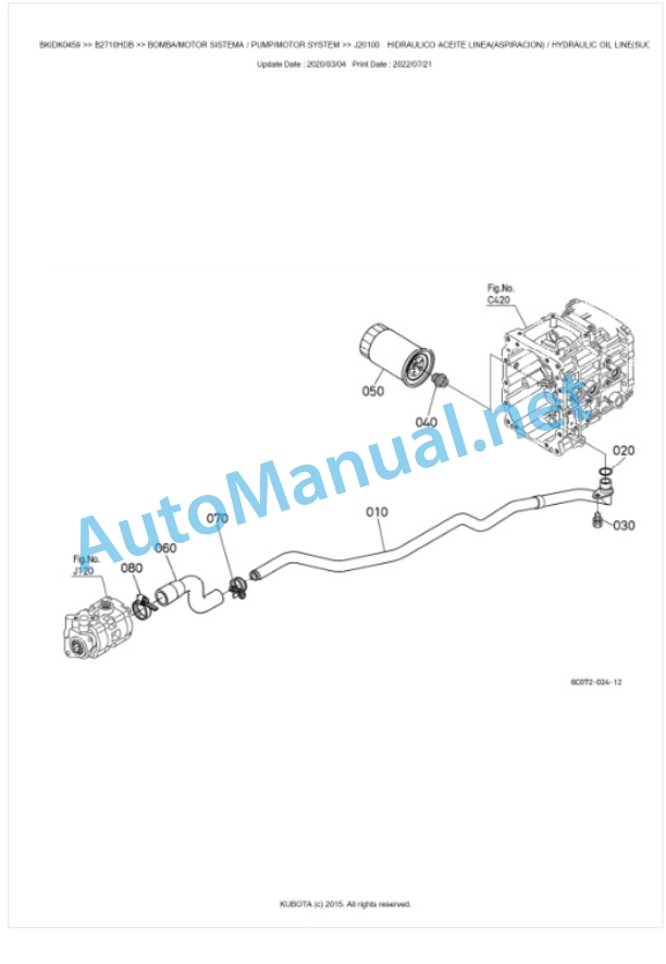 Kubota B2710HDB Tractor Parts Manual PDF BKIDK0459 4 Kubota B2710HDB Tractor Parts Manual PDF BKIDK0459-4