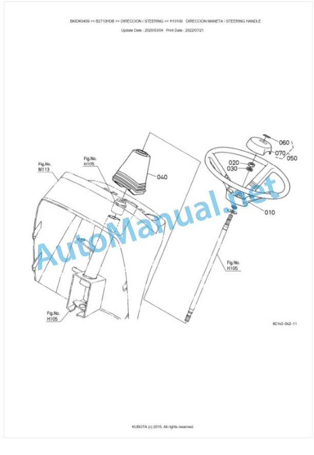 Kubota B2710HDB Tractor Parts Manual PDF BKIDK0459 5 Kubota B2710HDB Tractor Parts Manual PDF BKIDK0459-5
