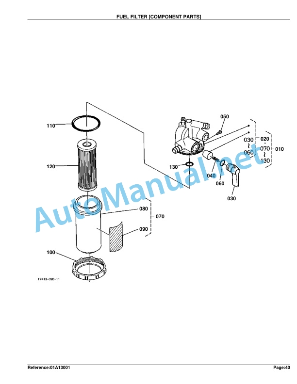 Alternative view of Kubota B2710HSD Tractor Parts Manual PDF