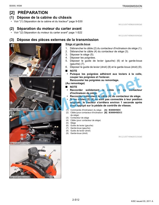 Kubota B3000 Tractor Workshop Manual PDF FR 3 Kubota B3000 Tractor Workshop Manual PDF FR - Image 3