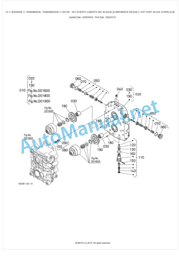 Kubota B3030HDB Tractor Parts Manual PDF BKIDK0633 3 Kubota B3030HDB Tractor Parts Manual PDF BKIDK0633-3