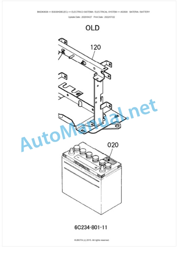Kubota B3030HDBC(EC) Tractor Parts Manual PDF BKIDK0638 2 Kubota B3030HDBC(EC) Tractor Parts Manual PDF BKIDK0638-2