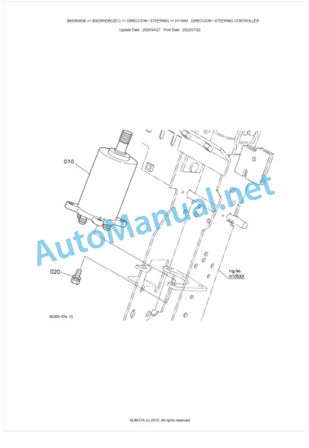 Kubota B3030HDBC(EC) Tractor Parts Manual PDF BKIDK0638 4 Kubota B3030HDBC(EC) Tractor Parts Manual PDF BKIDK0638-4