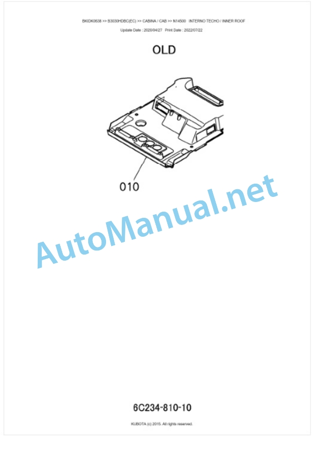 Kubota B3030HDBC(EC) Tractor Parts Manual PDF BKIDK0638 5 Kubota B3030HDBC(EC) Tractor Parts Manual PDF BKIDK0638-5