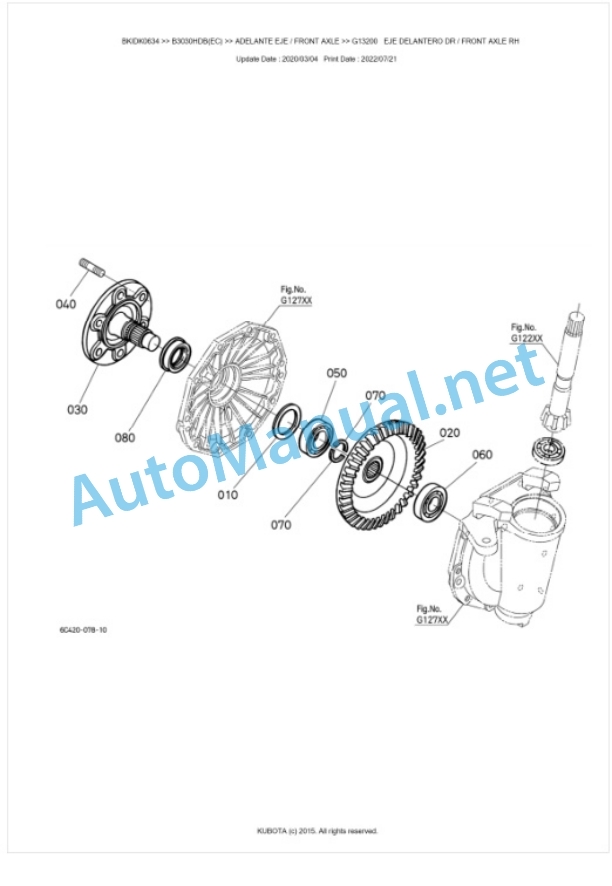 Kubota B3030HDB(EC) Tractor Parts Manual PDF BKIDK0634 3 Kubota B3030HDB(EC) Tractor Parts Manual PDF BKIDK0634-3