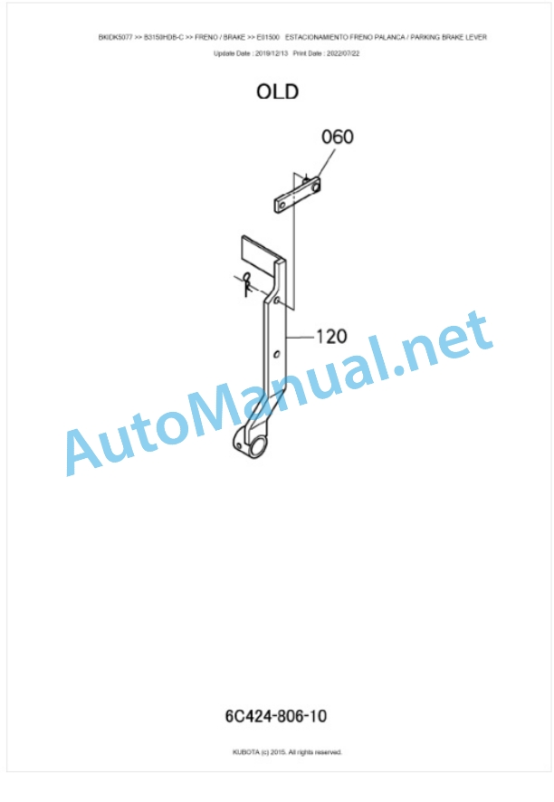 Kubota B3150HDB-C Tractor Parts Manual PDF BKIDK5077-4