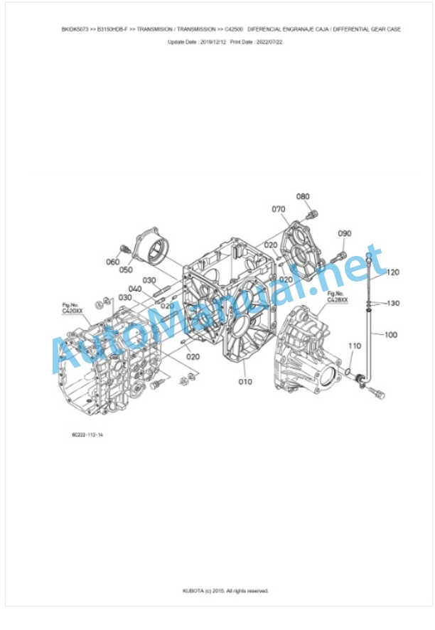 Kubota B3150HDB-F Tractor Parts Manual PDF BKIDK5073 3 Kubota B3150HDB-F Tractor Parts Manual PDF BKIDK5073-3