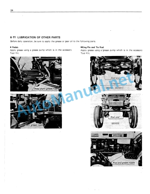 Kubota B6000 Tractor Operators Manual PDF 4 Kubota B6000 Tractor Operators Manual PDF-4
