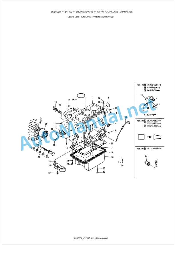 Kubota B6100D Parts Manual PDF BIKDK0385