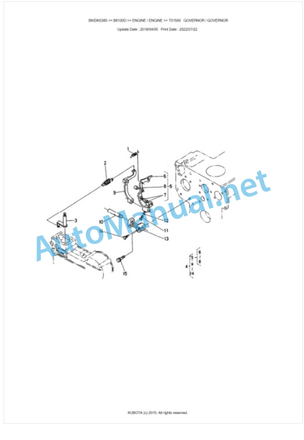 Kubota B6100D Parts Manual PDF BIKDK0385-2