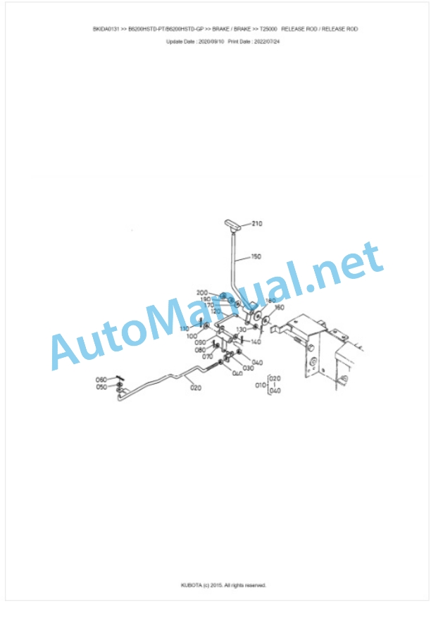 Kubota B6200HSTD-PT, B6200HSTD-GP Parts Manual PDF BKIDA0131 5 Kubota B6200HSTD-PT, B6200HSTD-GP Parts Manual PDF BKIDA0131-5