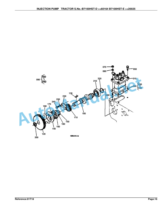 Alternative view of Kubota B7100HST-D New Type Parts Manual PDF