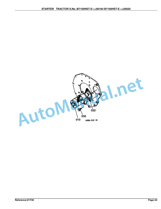Kubota B7100HST-D New Type Parts Manual PDF 3 Kubota B7100HST-D New Type Parts Manual PDF - Image 3