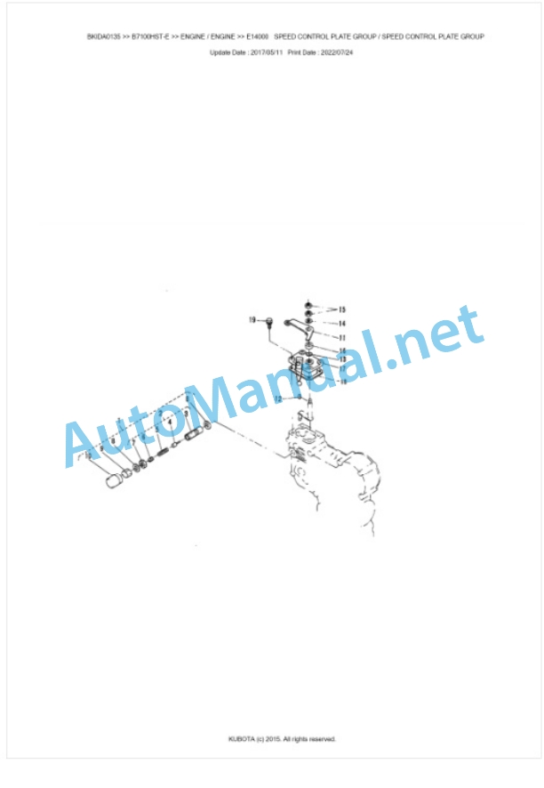 Kubota B7100HST-E Parts Manual PDF BIKDA0135 2 Kubota B7100HST-E Parts Manual PDF BIKDA0135-2