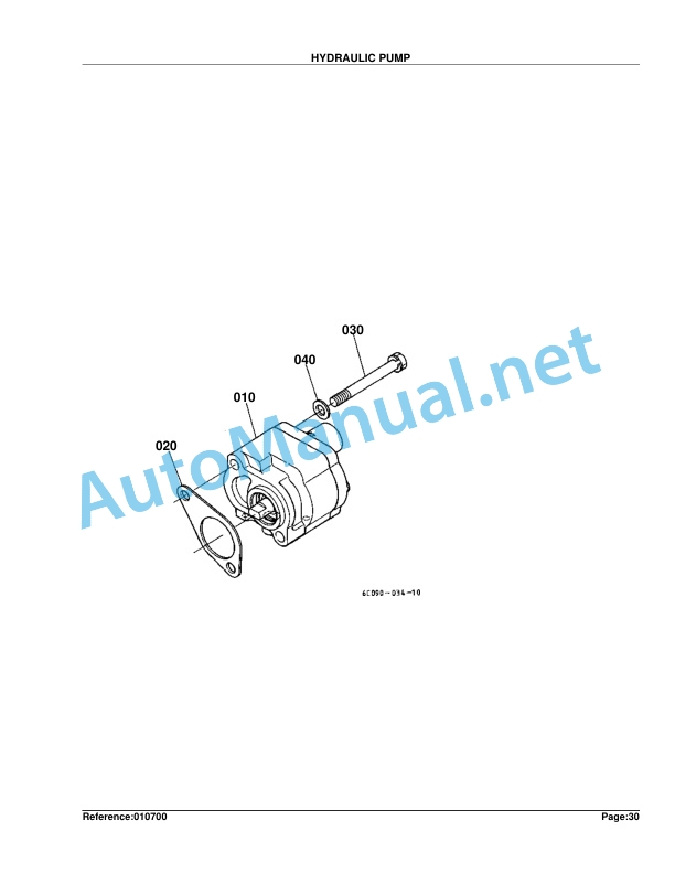 Alternative view of Kubota B7400HSD Parts Manual PDF