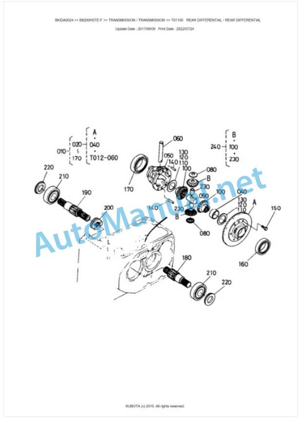 Kubota B8200HSTE-F Parts Manual PDF BKIDA0024 3 Kubota B8200HSTE-F Parts Manual PDF BKIDA0024-3