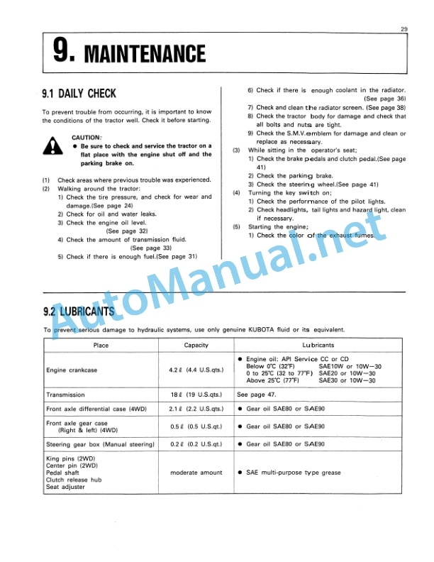 Kubota B9200 Operators Manual PDF 4 Kubota B9200 Operators Manual PDF-4